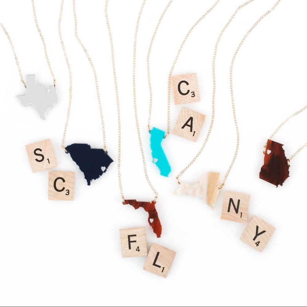 Moon and Lola Neon Pink Texas Necklace